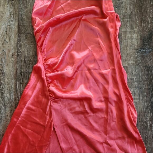 Retrofete Sabrina Dress in Coral Size Small Halter Open Back NWT Maxi Sleeveless - Picture 6 of 15